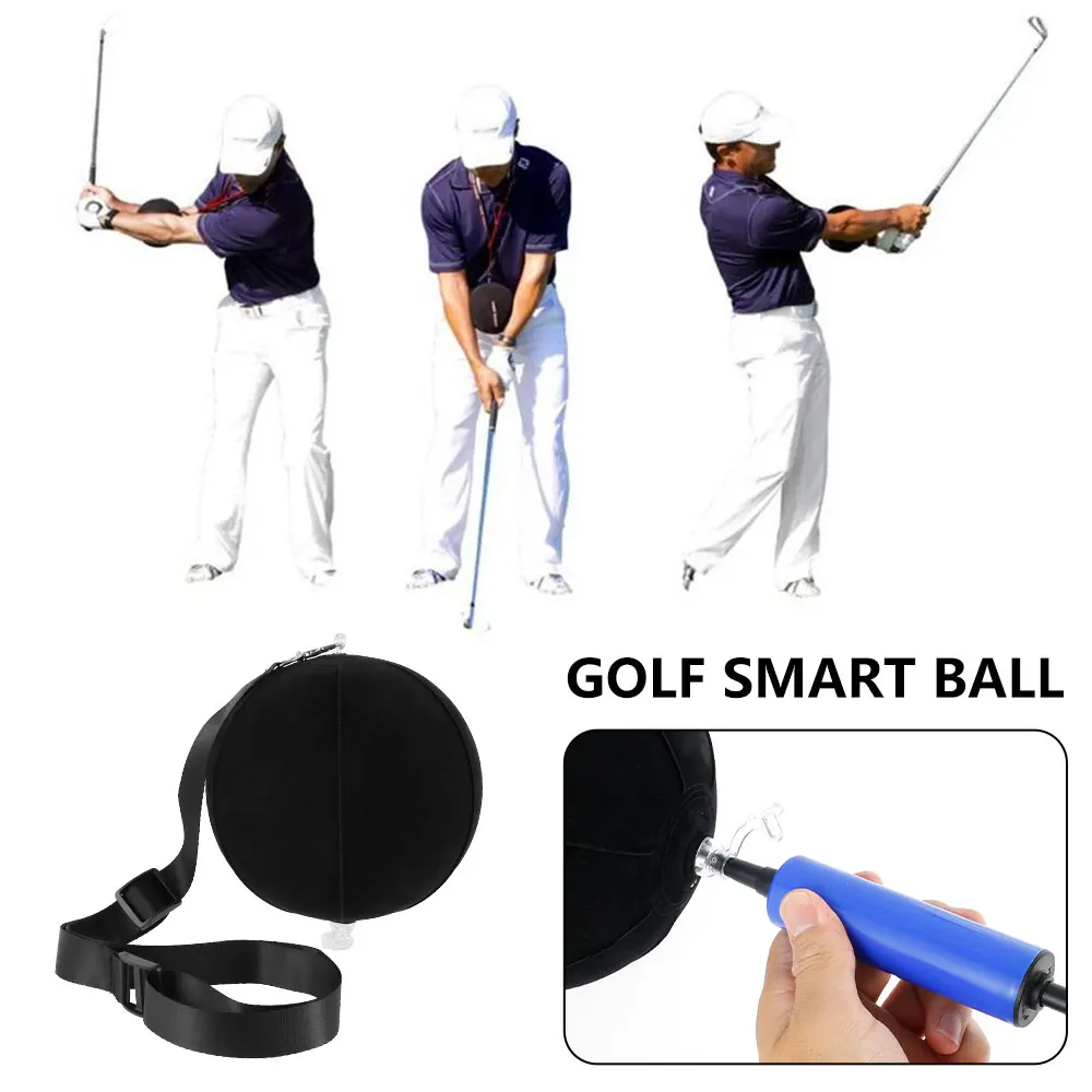 

Golf Swing Training Aid Assist Tool Golf Posture Correction Trainer Inflatable Ball Adjustable Lanyard for Golf Beginner/Golfer