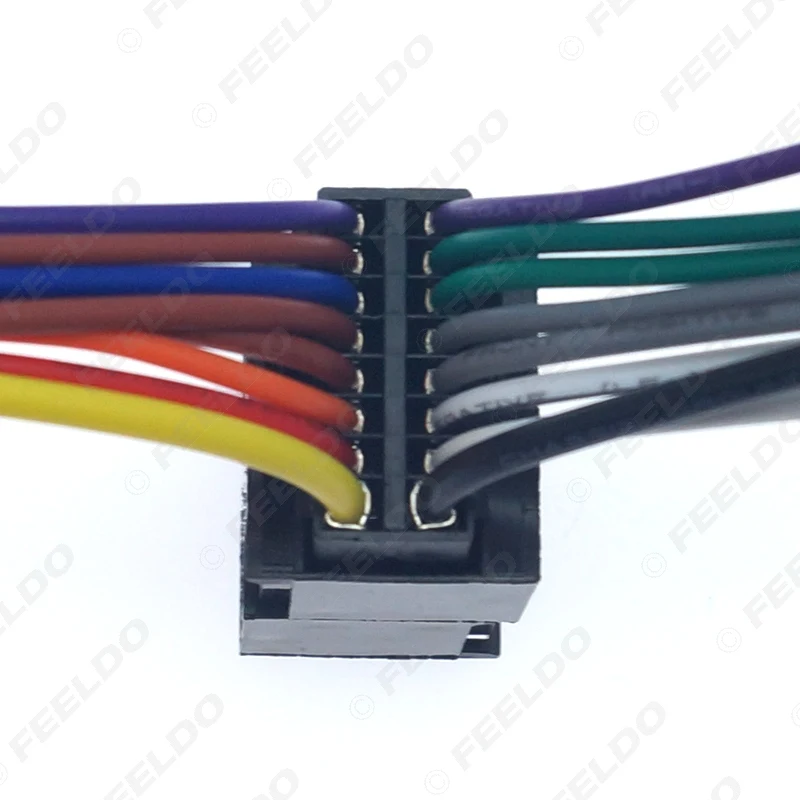 FEELDO автомобильный Радио стерео жгут проводов кабель для Kenwood 16pin гнездовой разъем