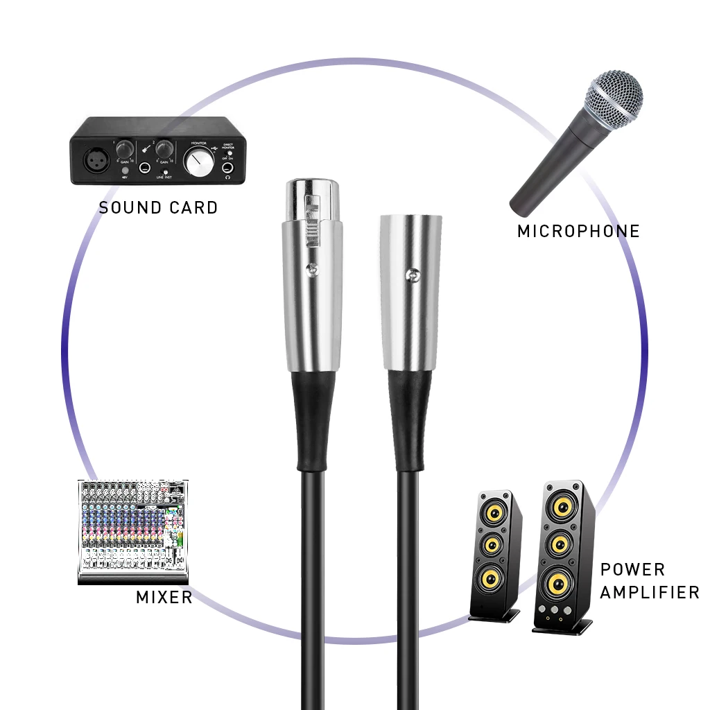 XLR кабель Папа-мама профессиональный аудиоадаптер типы для микрофонов динамиков