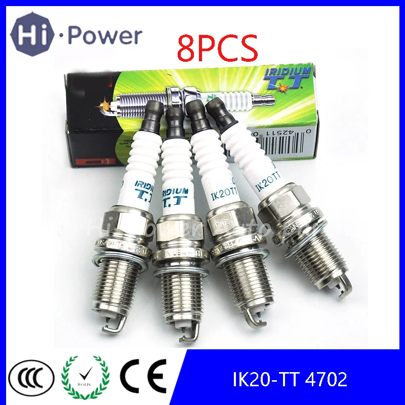 8 шт. IK20 TT 4702 Автомобильная иридиевая Свеча зажигания для Chevrolet Toyota caldine Audi Lexus Honda BMW