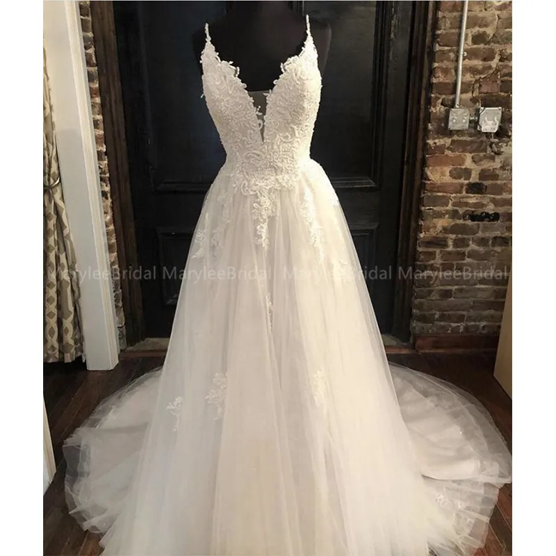 Элегантное Платье трапециевидного силуэта de mariage белое свадебное платье цвета