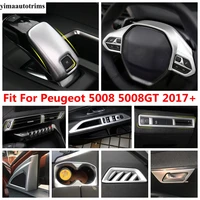 air ac vent water cup gear shifter head light handle bowl cover trim accessories interior for peugeot 5008 5008gt 2017 2022