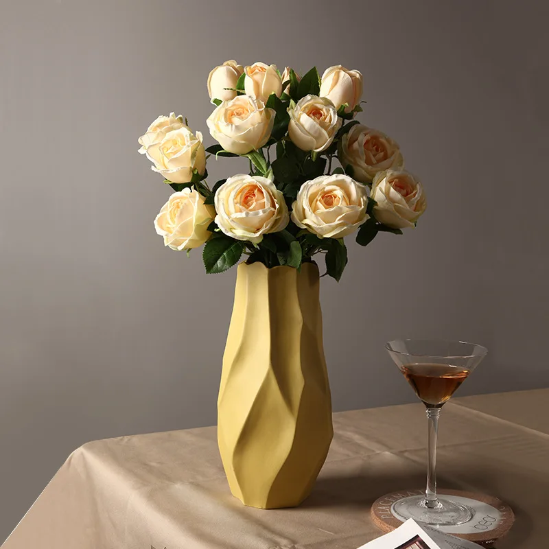 

Nordic minimalist ceramic vase living room flower simulation flower vase dining table soft decoration home decoration accessorie