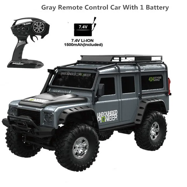 Gray 1Battery Новейший 2,4G Rc автомобиль 4WD 1:10 ретро автомобиль с светодиодный светильник RC багги скалолазание автомобиль RTR пульт дистанционного управления модель автомобиля уличные игрушки автомобиль - Цвет: Gray 1Battery