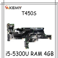 for lenovo thinkpad t450s laptop motherboard aimt1 nm a301 i5 5300u cpu ram 4gb 100 test work fur 00ht748