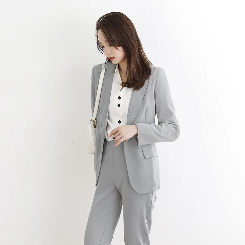 

Шикарный ломаную клетку штаны костюм с пиджаком костюм новые женские осенне на одной пуговице блейзер и брюки женский комплект из 2 предмет...