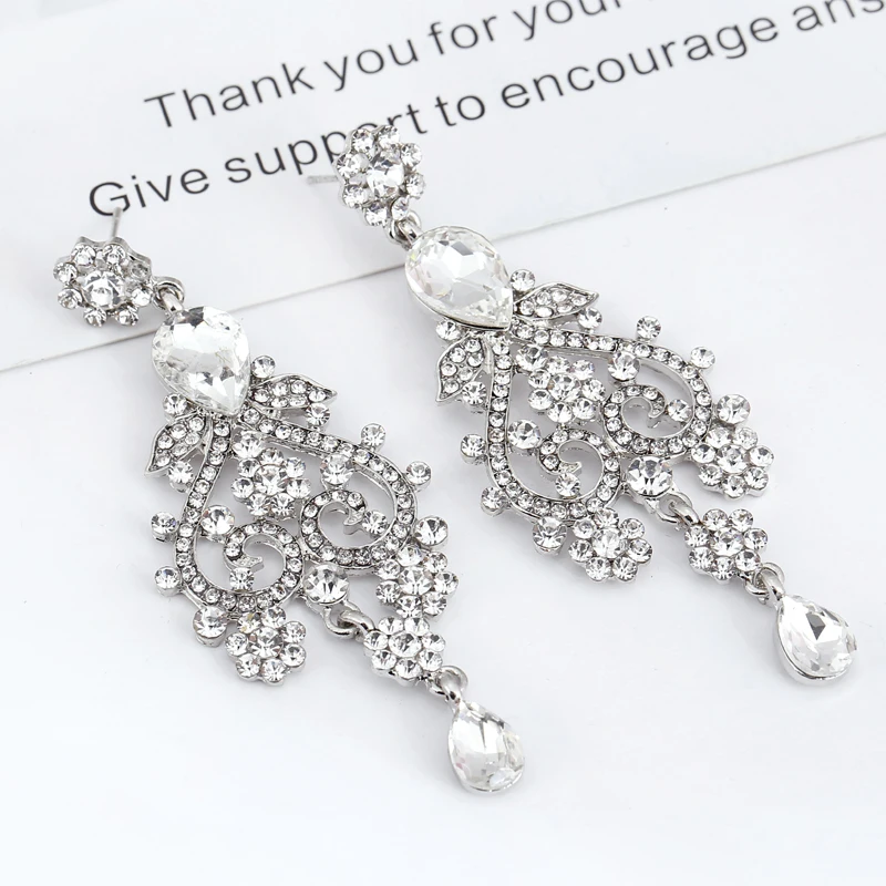 Свадебные серьги muylinda в стиле барокко с кристаллами капли ювелирные изделия