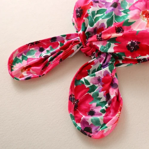 

Newborn Baby Girls Nightgowns Floral Sleeper Gown with Headband 2PCS Sets Sleeping Bag Swaddle Blanket Outfits for 0-6M