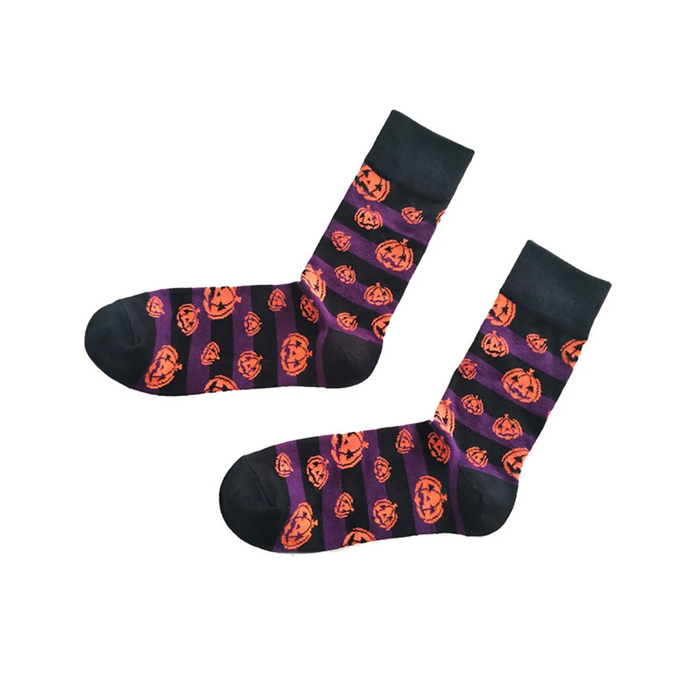 Повседневные носки на весну и осень Носки с рисунком летучих мышей тыквы мужские
