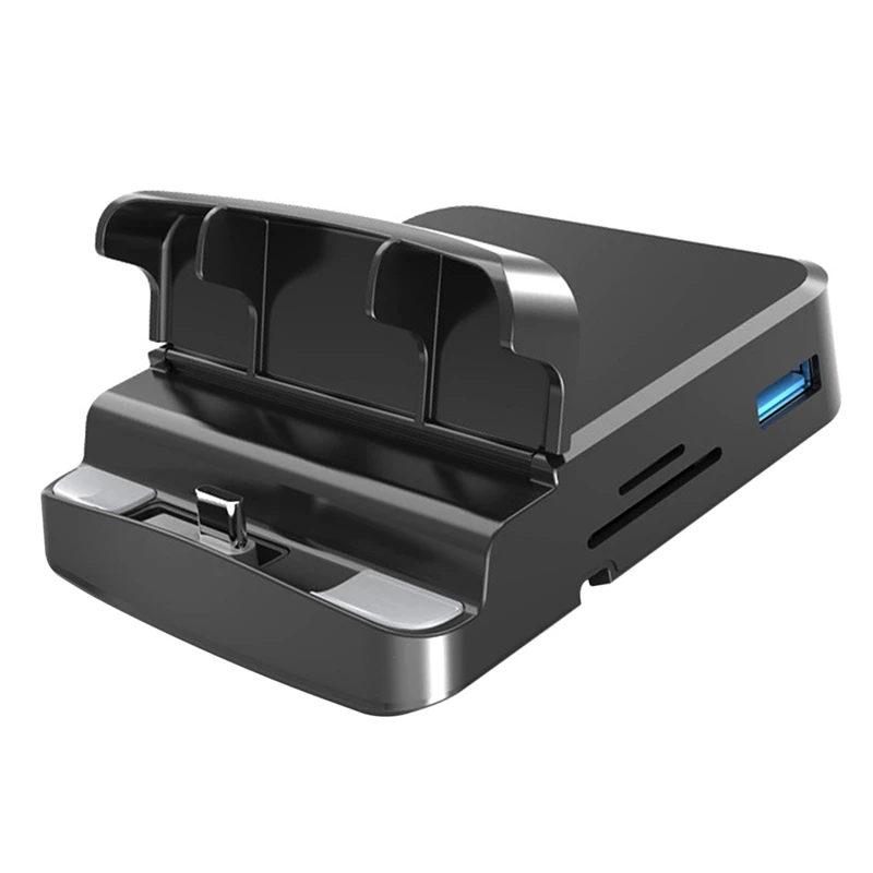 

8 in 1 USB C HUB Type C Docking Station Phone Stand HDMI-Compatible+USB3.0+TF Dock Power Adapter for Samsung Huawei