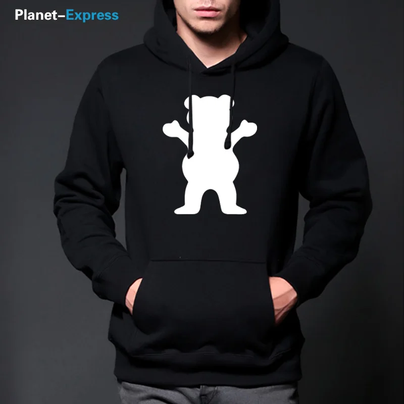 

Winter Grizzlies Hoodies Men/Women Hip Hop Men Skateboard Sweatshirt Long Sleeve Fleece Tops Autumn Fashion casual men's Hoodies