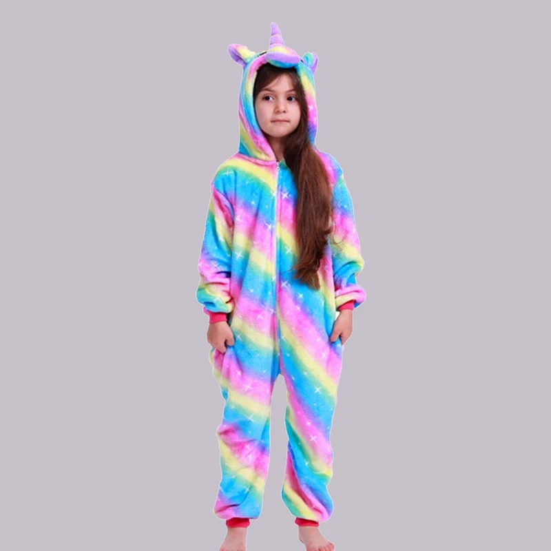 

Children Kigurumi Unicorn Pajamas Kids Baby Animal Overalls Jumpsuit Onesie Panda Pajama Sleepwear Girls Cosplay Pyjama Pijamas