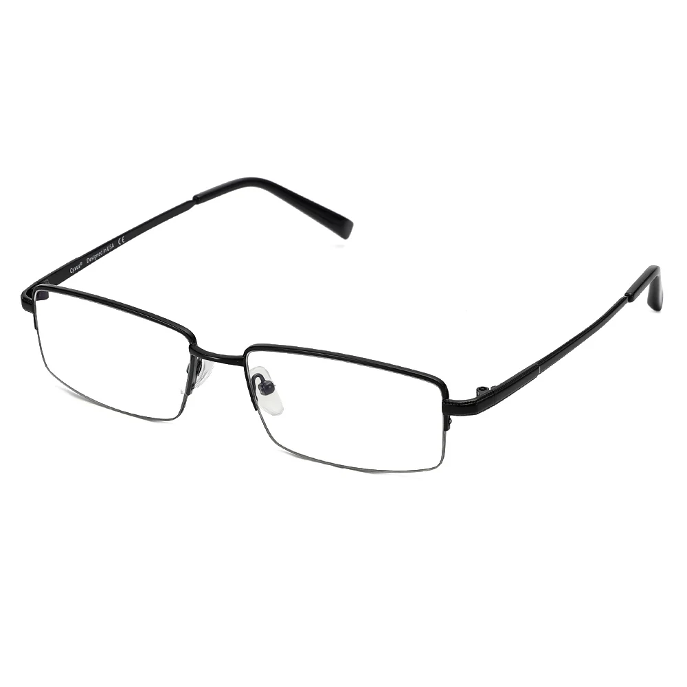 Cyxus синие световые блокирующие очки металлические полуобода прямоугольные