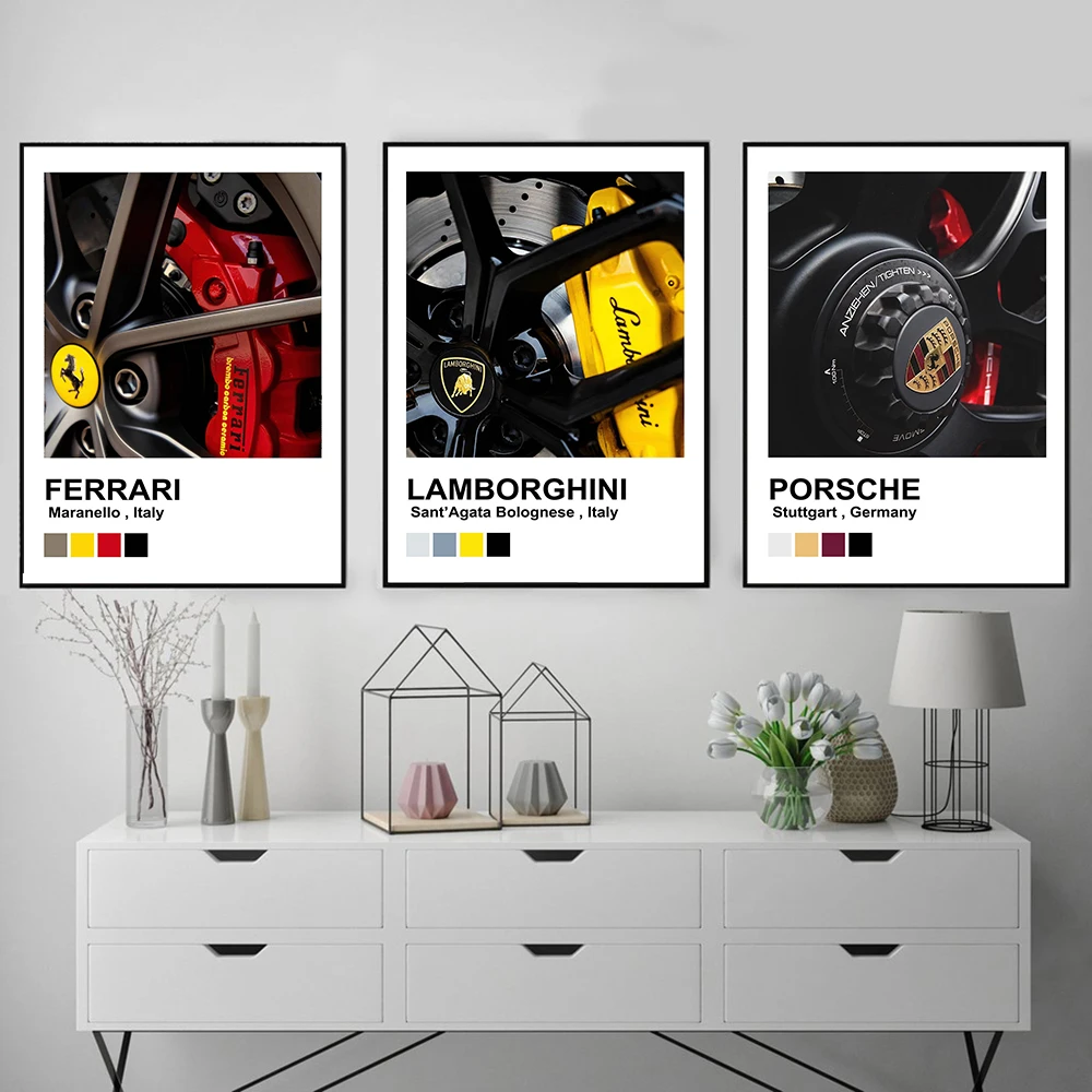 

Super Sport Car Modern Art Poster Good High-end Car Racing Art Wall Picture Print Cool Car Canvas Living Room Boys Room Decor