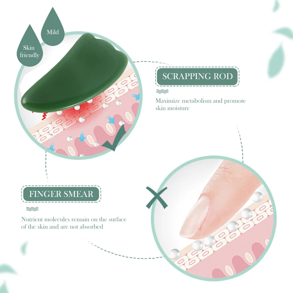 

4Pcs Jade Scraping Tools Health Care Scraping Board Face Body Skin Massager