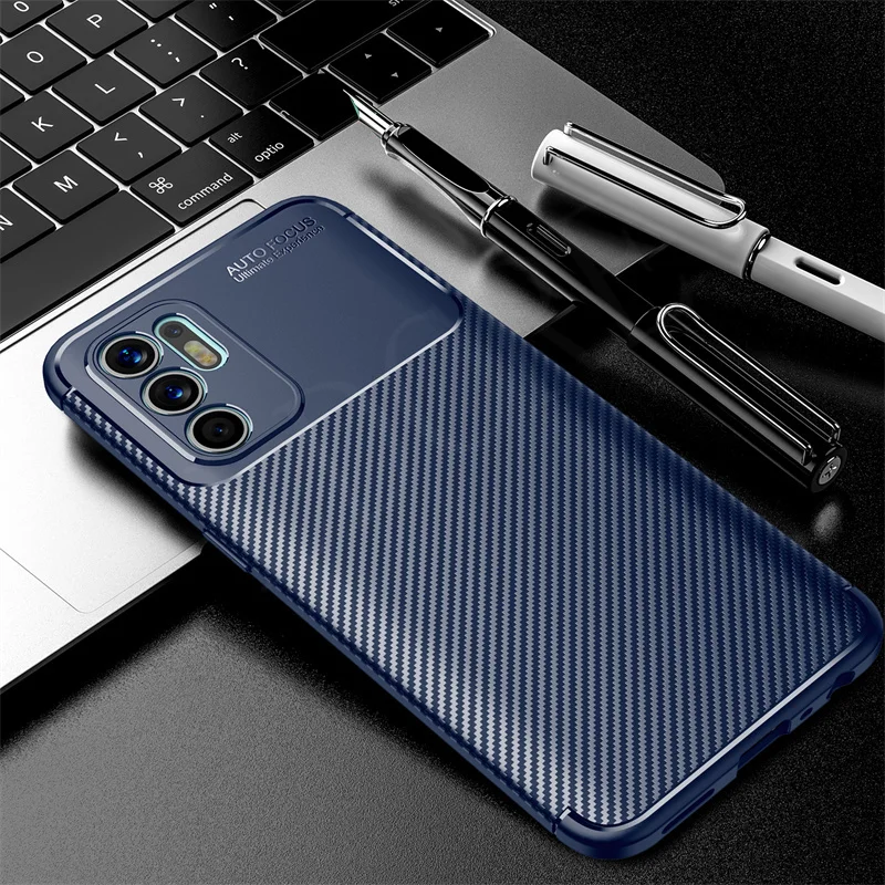 For Reno 6 Case For OPPO Reno 6 Reno6 Cover Coque Armor Shockproof Bumper Phone Back Soft TPU Cover For Reno 6 Pro 6 Z Fundas