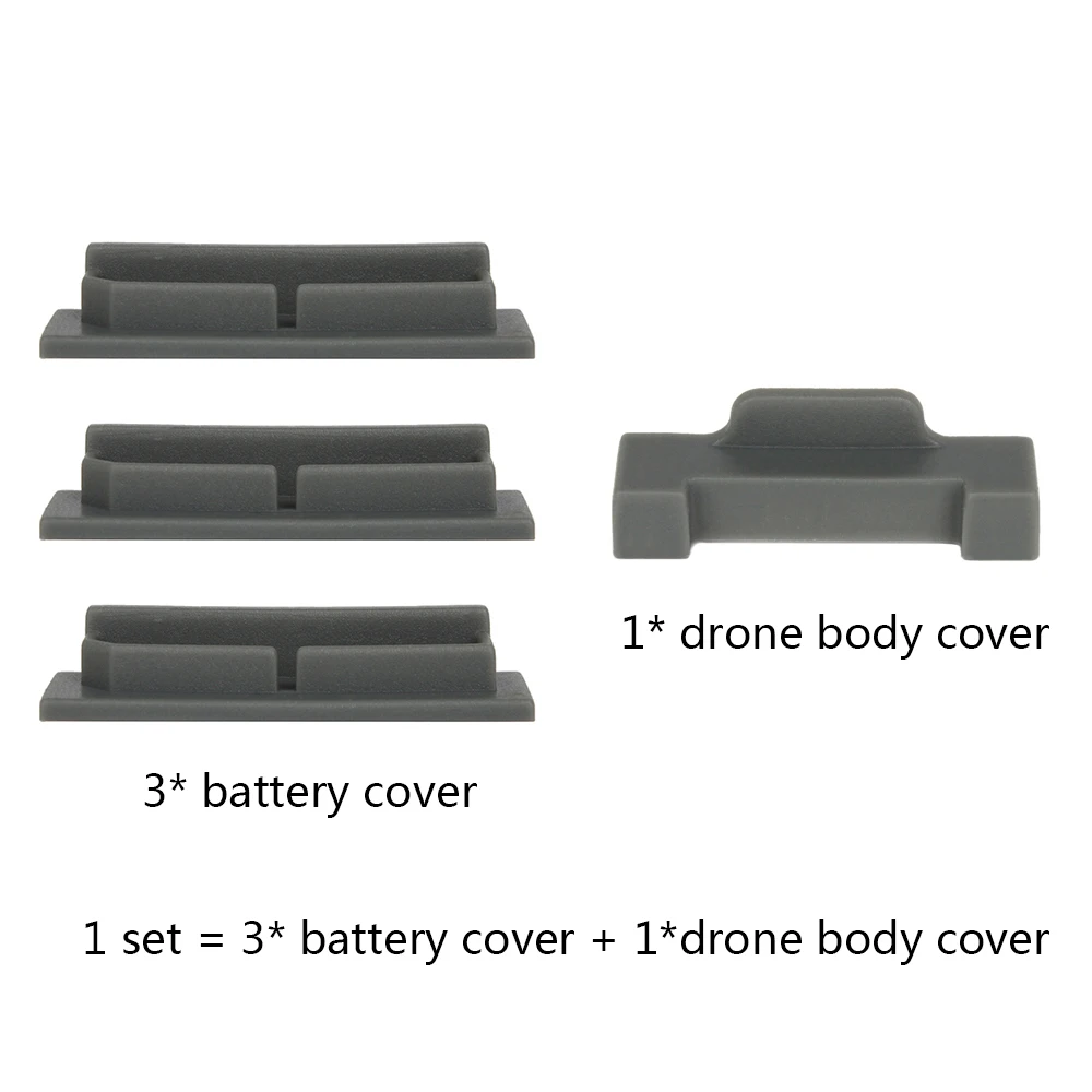 Комплект 4-в-1 силиконовая Пылезащитная Крышка для аккумулятора и корпус дрона