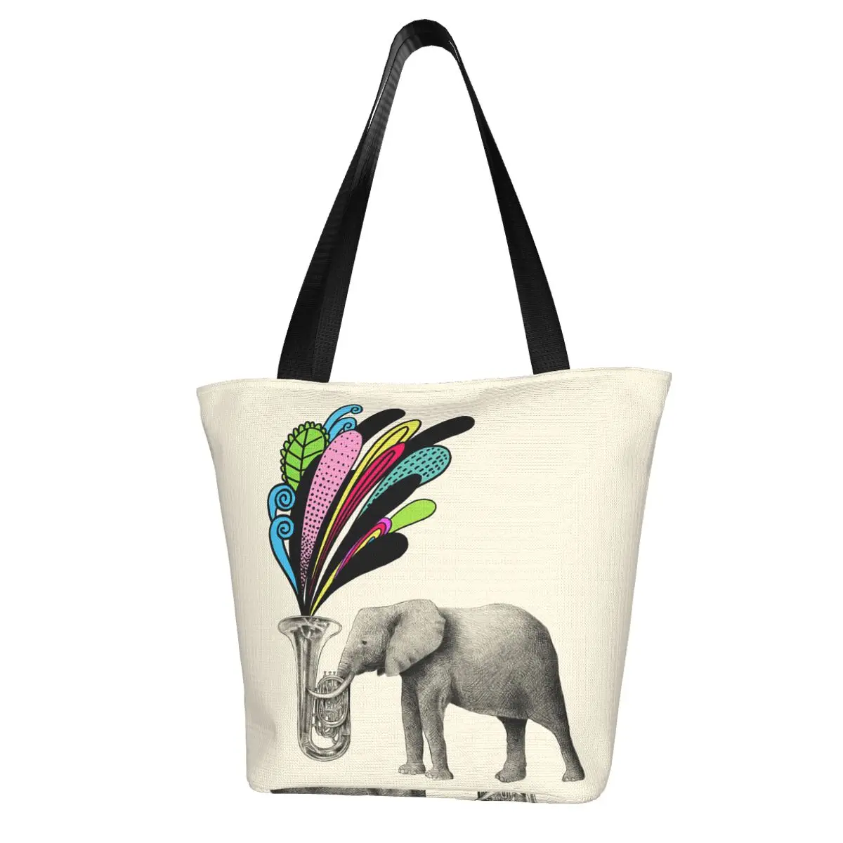 Elephant Shopping Bag Aesthetic Cloth Outdoor Handbag Female Fashion Bags