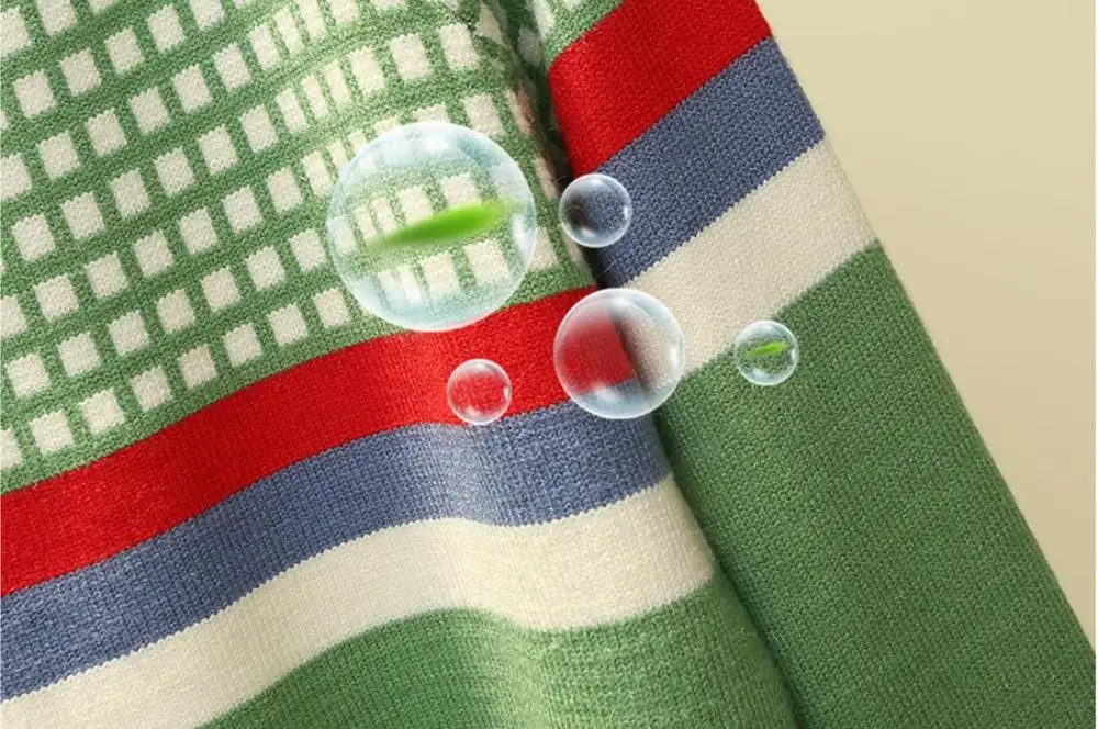 Baharcelin женский свитер высокого качества с круглым вырезом повседневный полосатый