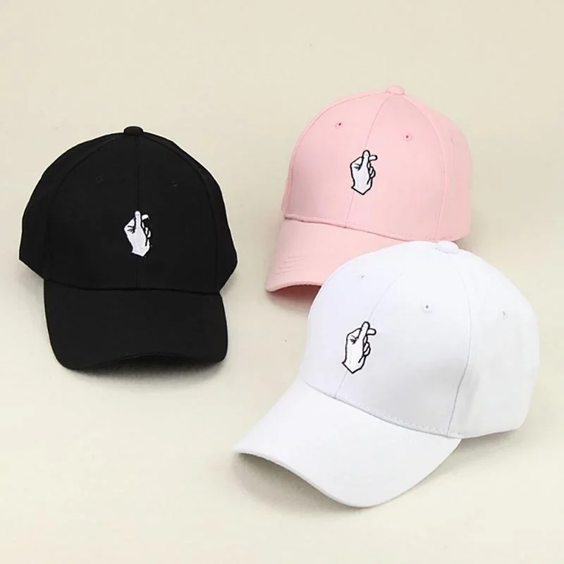 2 стиля пальцев любовь жесты спортивная шапка Регулируемая Snapback бейсболка KPOP Strapback Trucker шапки унисекс Флиппер сердце