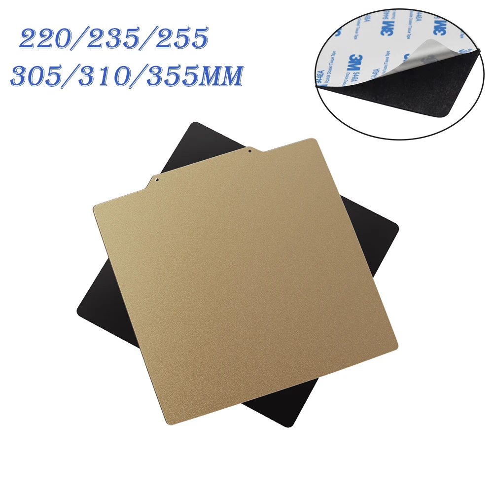 

PEI Magnetic Base Powder Coated Spring Steel Plate Double-Sided 3D Printing HotBed for Ender3 CR-10S Voron 2.4 Oversea Warehouse