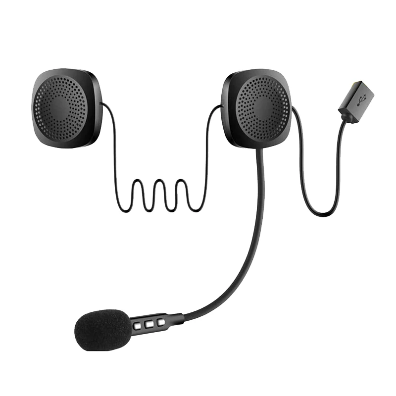 Беспроводной Мотоциклетный шлем Bluetooth гарнитура и домофон с стерео музыкой