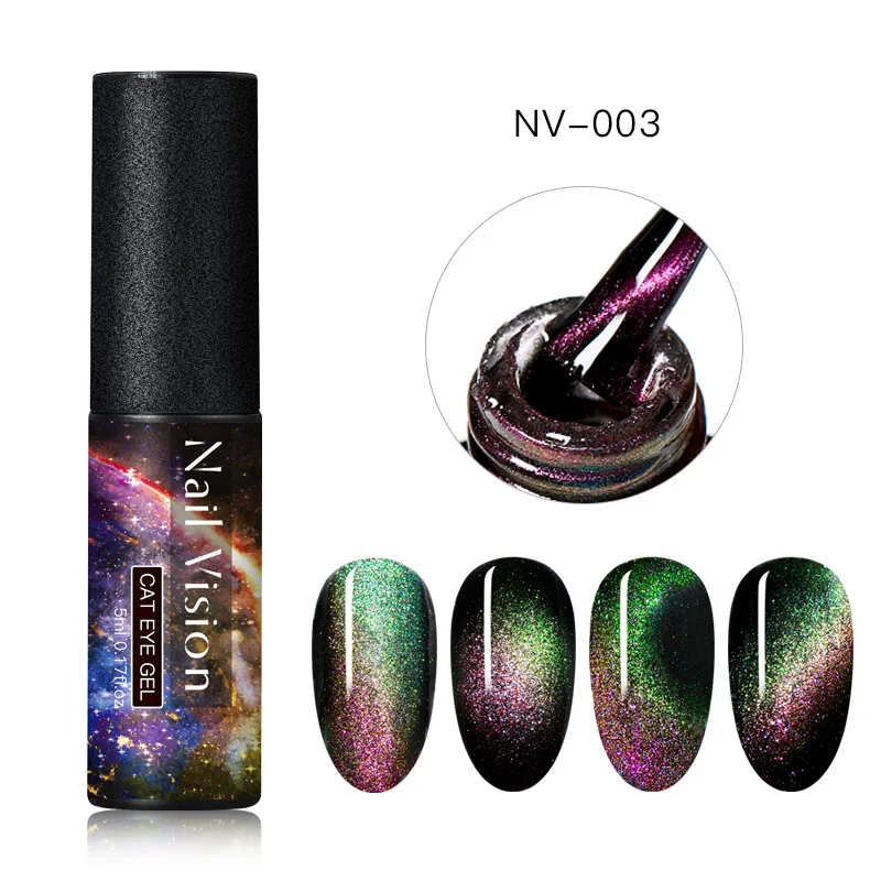 EES07702 Nail Vision 9D кошачий глаз УФ-Гель-лак Хамелеон для использования с магнитом впитывающийся Гель-лак для дизайна ногтей 5 мл долговечный Гель-лак для дизайна ногтей DIY - Цвет: EES07702