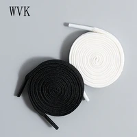 new fashion black white shoe laces flat double woven anti slip polyester shoelaces sports casual white shoes classic shoelace