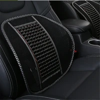 holvwow universal car back support chair cushion massage lumbar support waist cushion mesh pad wood bead pad for car office home