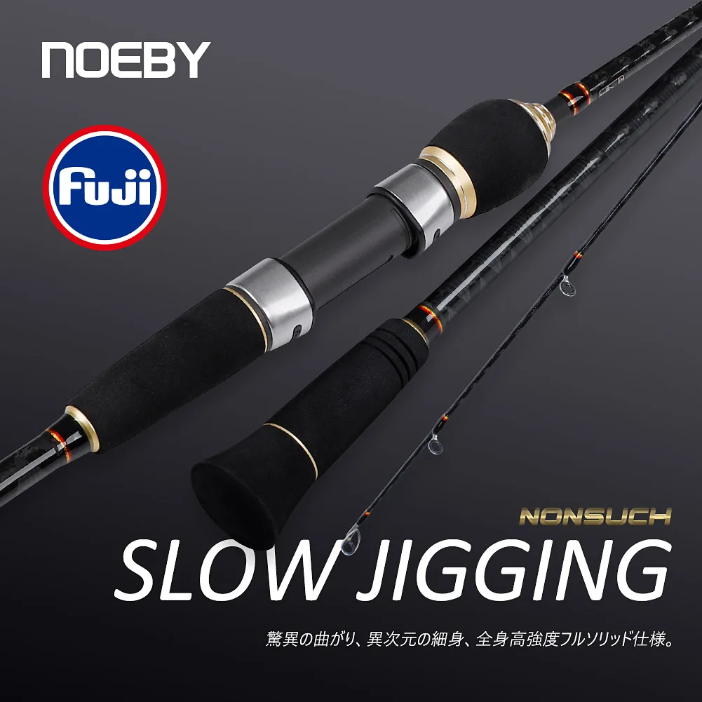 

NOEBY 1.83m 1.96m Slow Jigging Fishing Rod M ML Fuji Guide Reel Seat Carbon Spinning Casting Shore Jigging Winter Fishing Rods