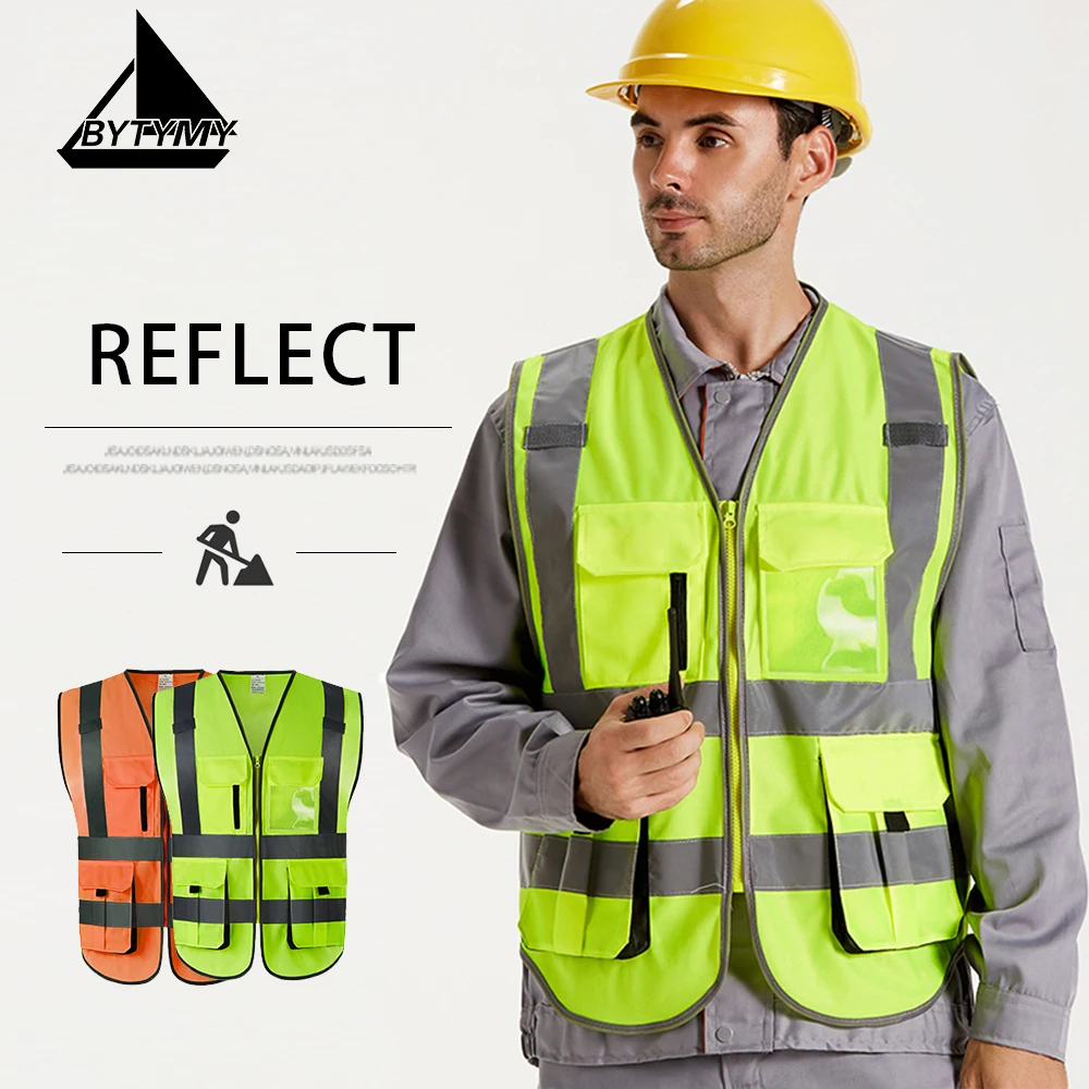 Защитная одежда Светоотражающий Жилет с высокой видимостью для работы дорожным