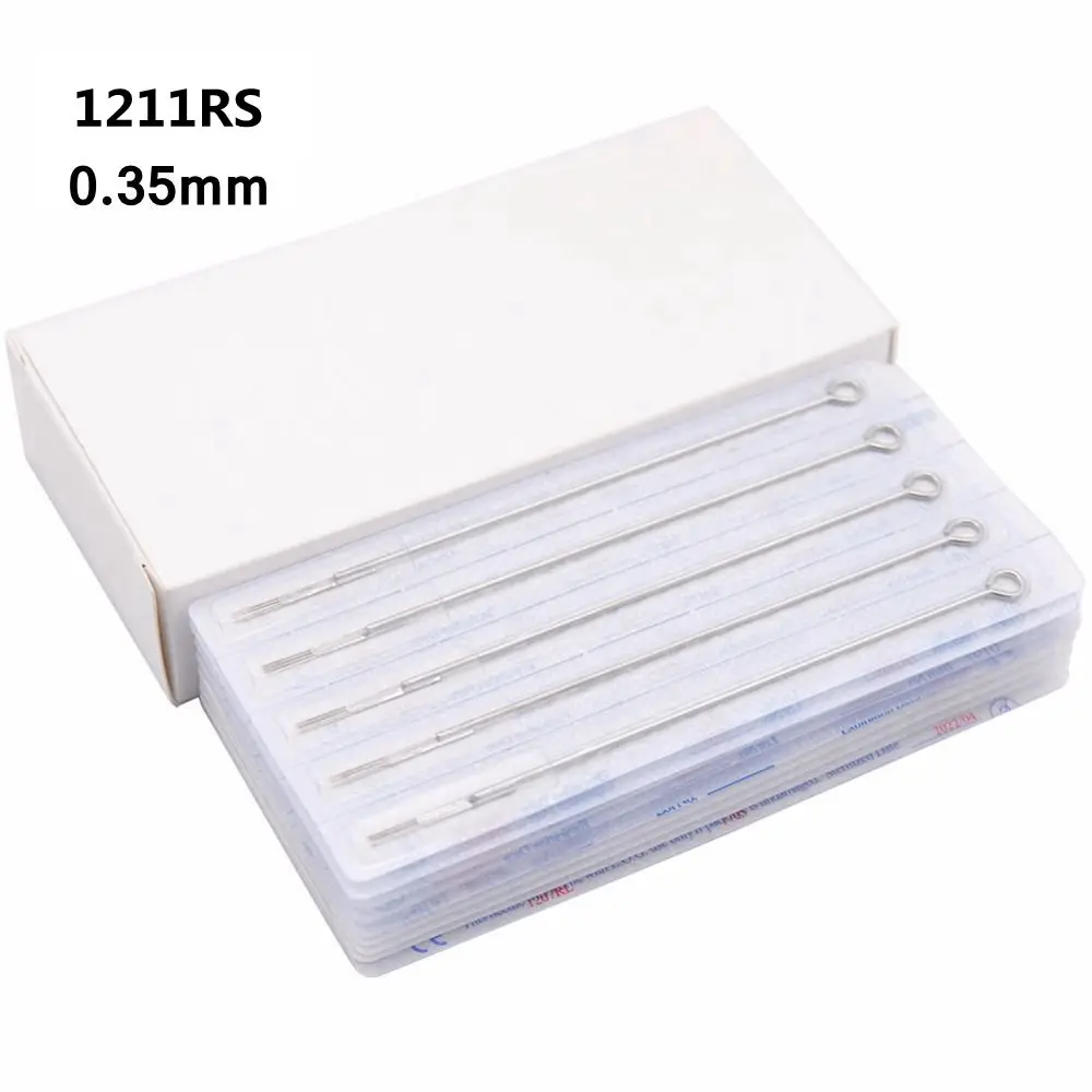 

50PCS 1211RS Tattoo Needles Round Shader Tattoo Supplies micro Needles Sterilized Stainless Steel For Tattoo Gun Free Shipping