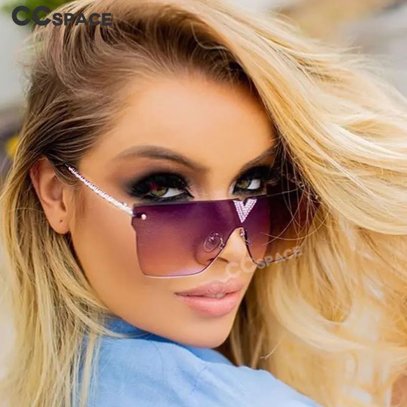 46290 без оправы большие роскошные солнцезащитные очки Квадратные мужские и