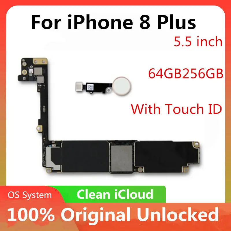 Материнская плата с заводской разблокировкой 64 ГБ 256 для iPhone 8 Plus 5 дюйма