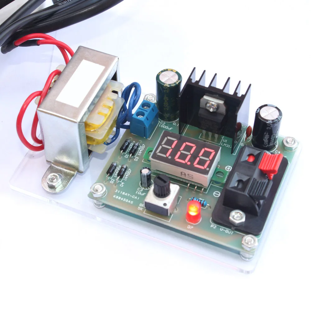 LM317 1 25 V 12 постоянного регулируется Напряжение Питание DIY Kit с трансформатором