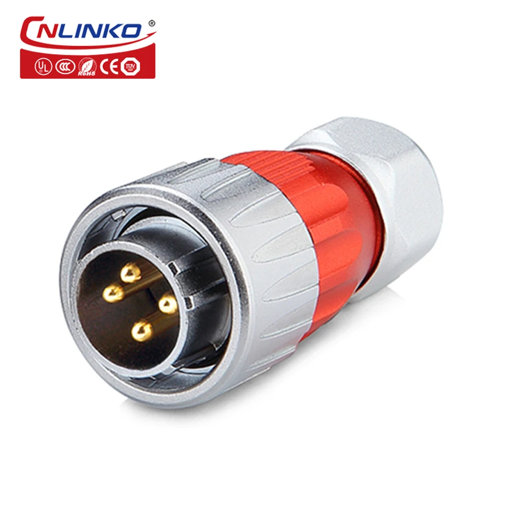 CNLINKO 4 Pin Bulkhead Speaker Wire Waterproof Aviation Connector Male Female Power Cord With Zinc Alloy | Обустройство дома