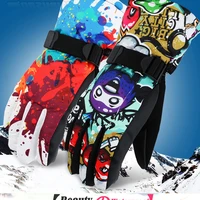 30 thicken adult teenager kids ski gloves windproof waterproof gloves winter thermal outdoor sport mittens 6 colors