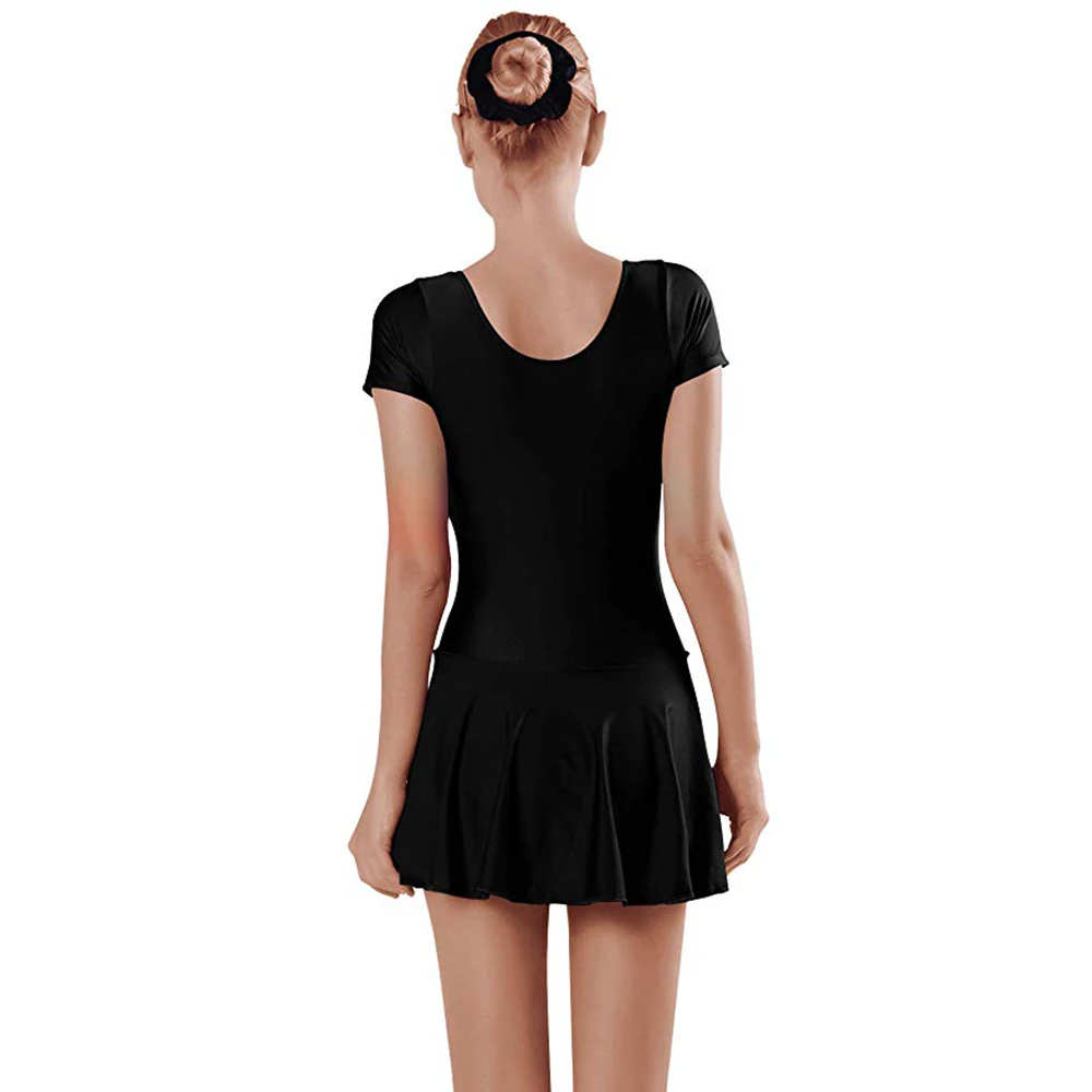 SPEERISE Women Short Sleeve leotards with Skirts Ballet Tutu for Women's Summer Skinny Bodysuits Scoop Neck Ladies | Женская одежда