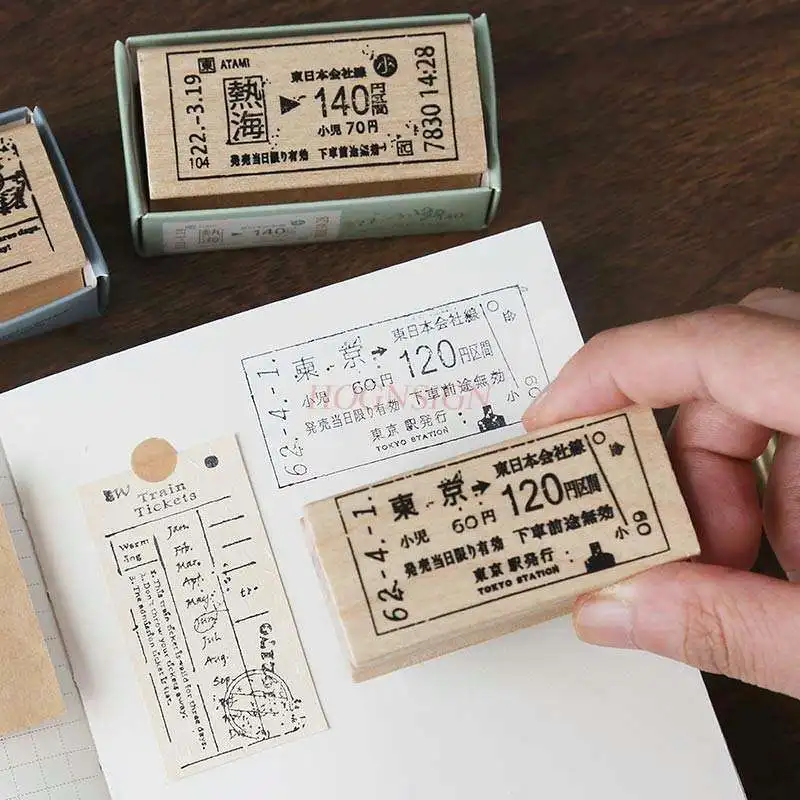 Деревянная печать инструмент деревянная ретро Нью Йорк кэмпворк Токийский атами