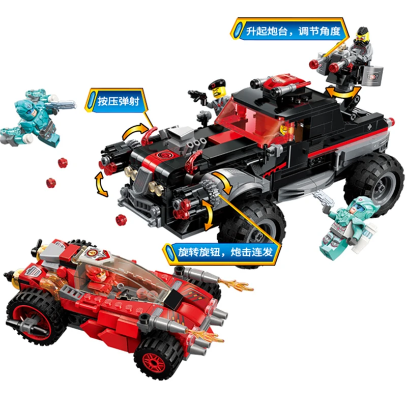 Внедорожный автомобиль серии супер герой строительные блоки Наборы кубиков