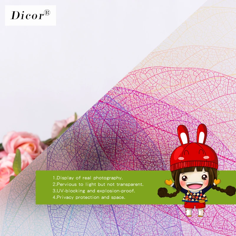 Антистатическая витражная пленка для окна матовая непрозрачная Защитная