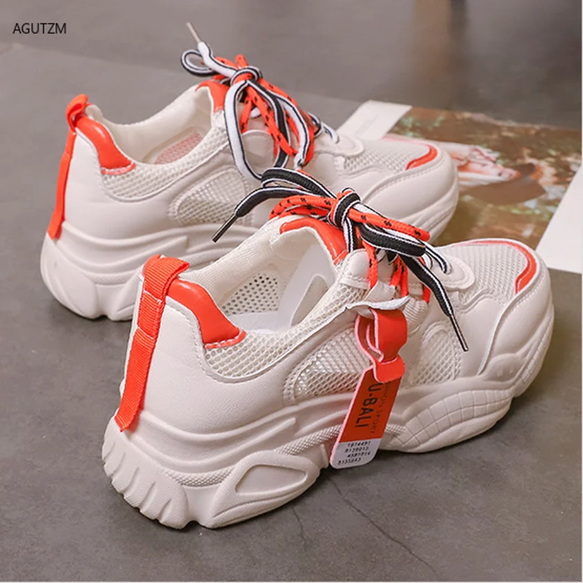 

Newest Women Platform Chunky Sneakers 5cm high lace-up Casual Vulcanize Shoes luxury Designer Old Dad female fashion Sneakers 81