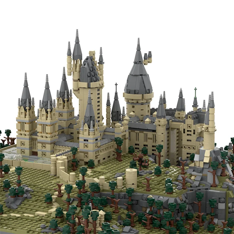 

MOC Magic School Movie Castle English Fort Fortress Giant Witchcraft School Model Assembly Building Blocks Xmas Gift