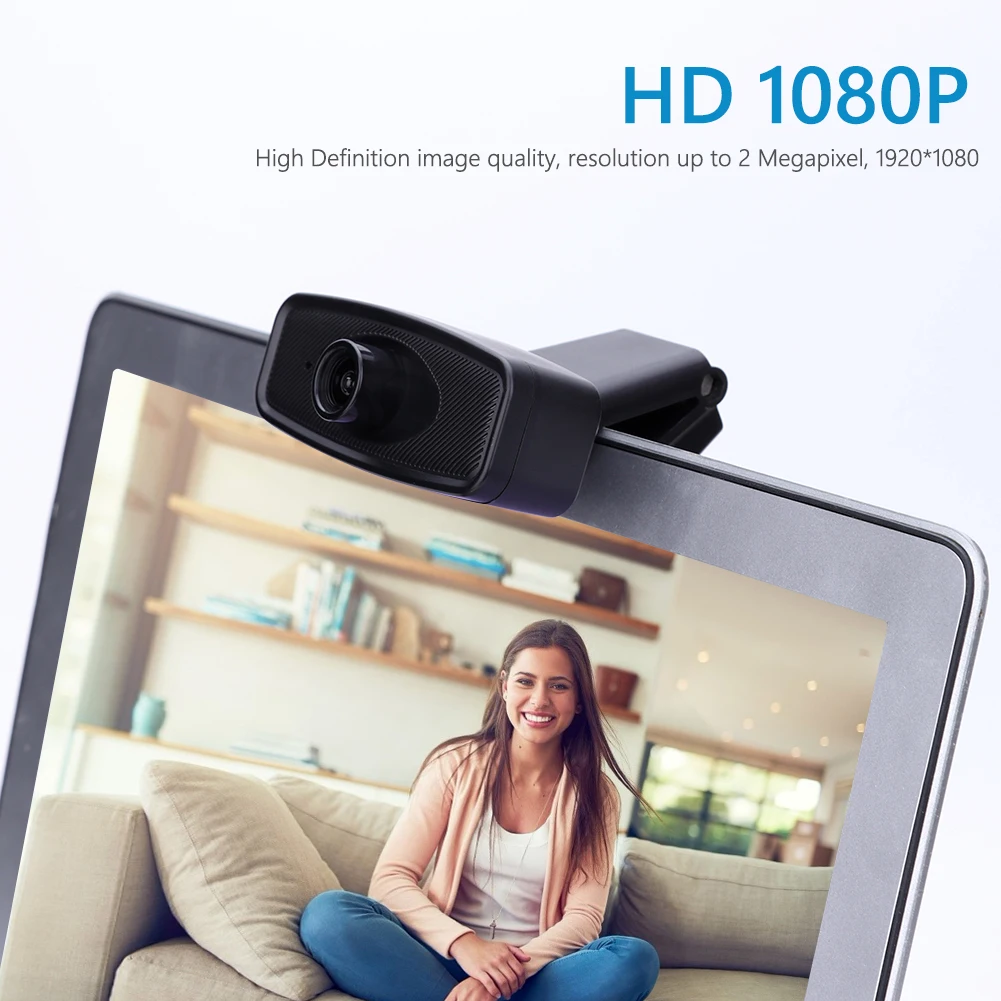 

USB Clip Web Camera 1080P FHD Webcam Built-in Microphone Small Office Caring Computer Supplies for Video Conference