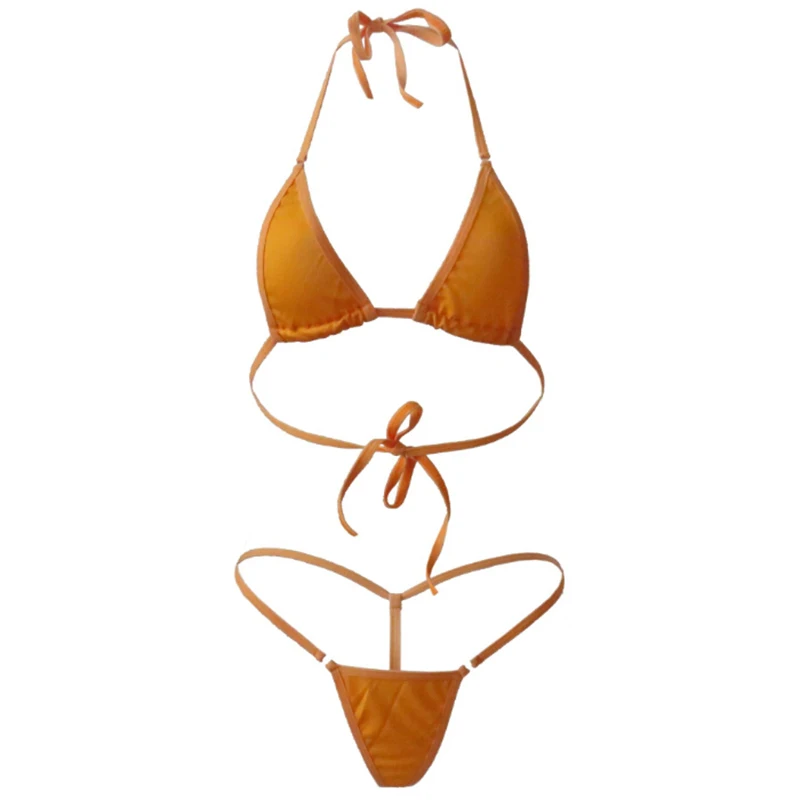 Женские сексуальные микро мини бикини стринги Нижнее белье Бюстгальтер