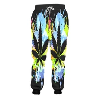 ifpd trousers 3d printed colorful maple leaves fashion hip hop smoke weeds jogger pants new casual men gym trousers harajuku