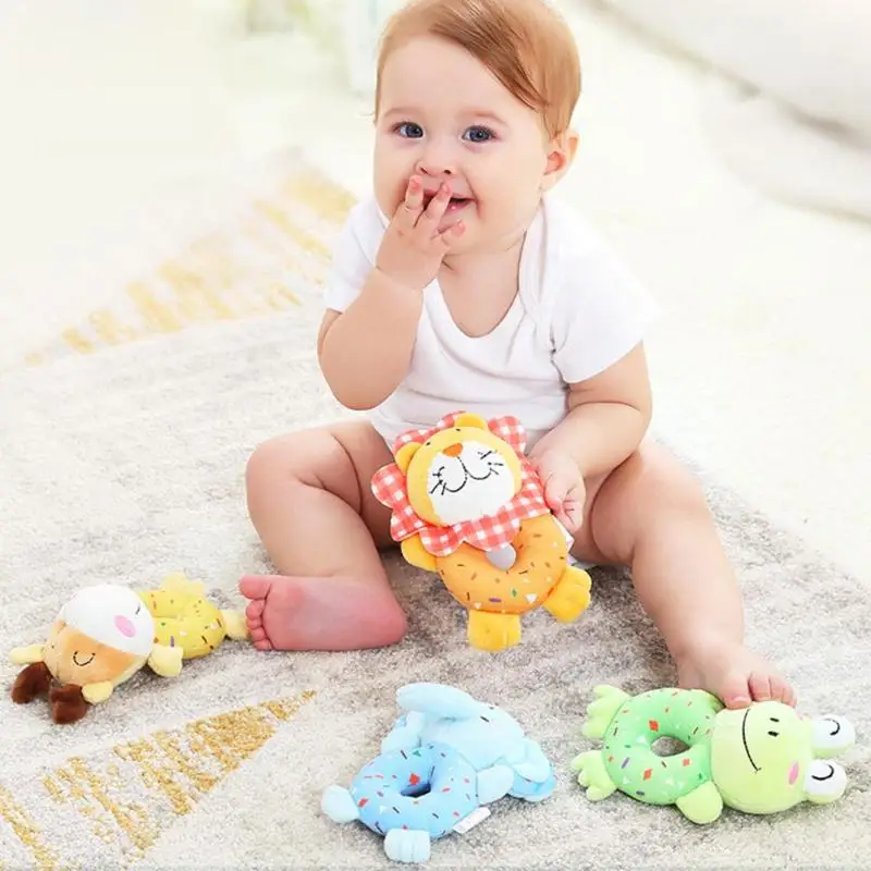 Мультяшная детская ручная хватка кольцо колокольчик оригинальная иллюстрация