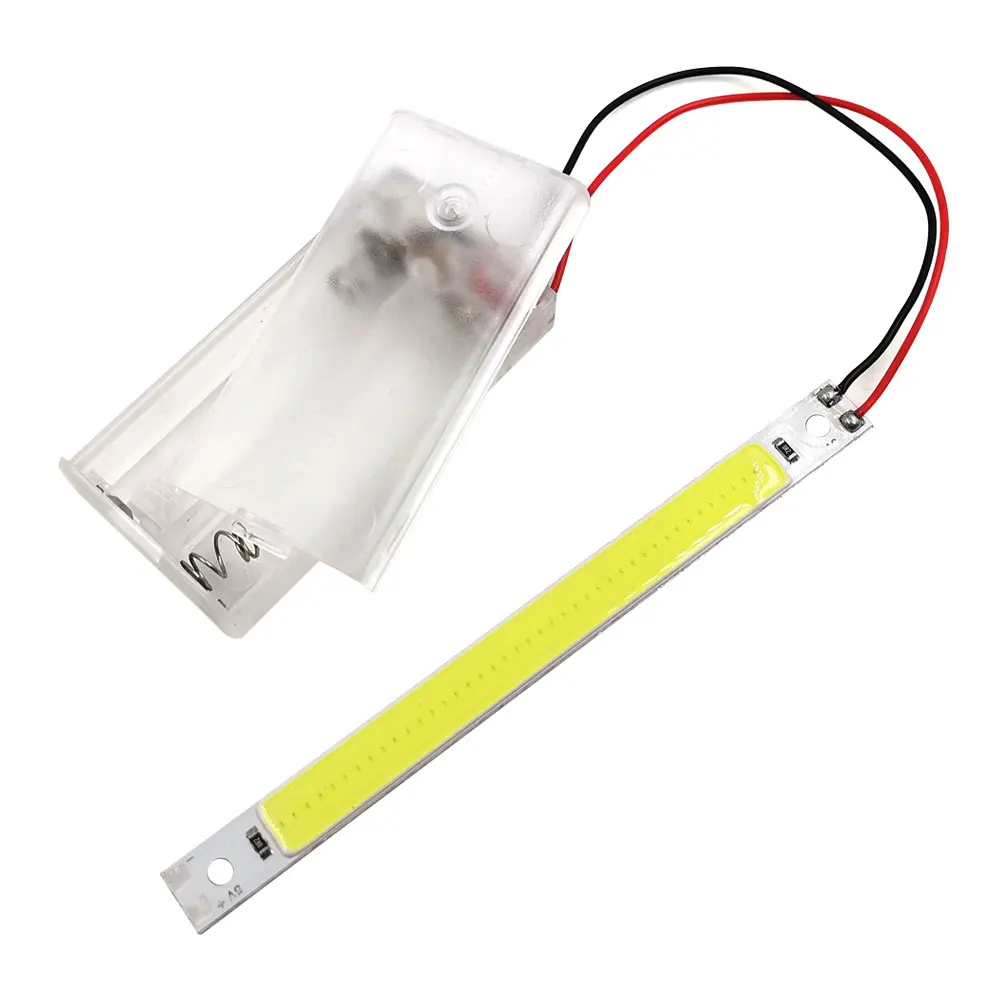 Светодиодная лента с питанием от USB LED лампа COB аккумулятором 3 в 7 5 В Вт белый синий - Фото №1