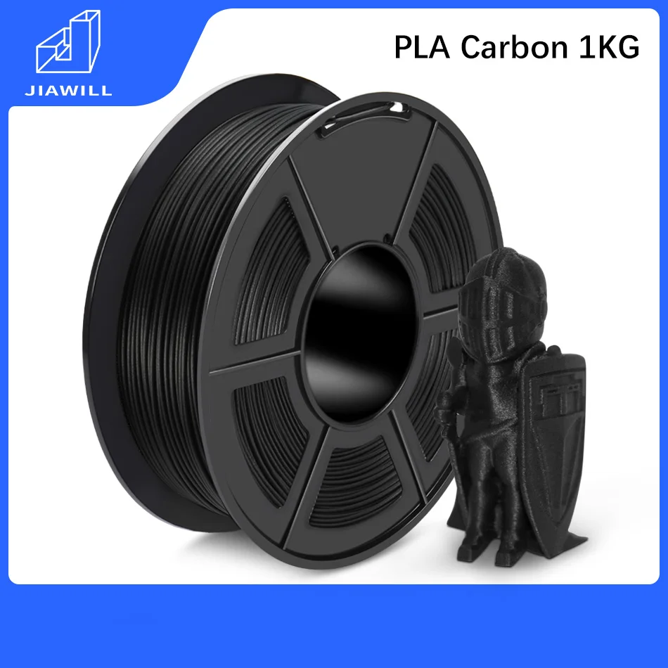 Carbon Fiber PLA Filament 3D Printer Filament For 3D Pen 1.75mm 1kg 3D Printing Materials High Strength Density Non-toxic