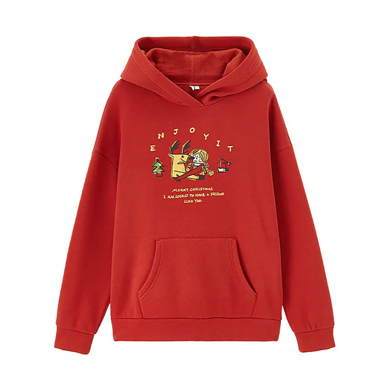 Зимний женский пуловер с капюшоном в винтажном стиле | Женская одежда